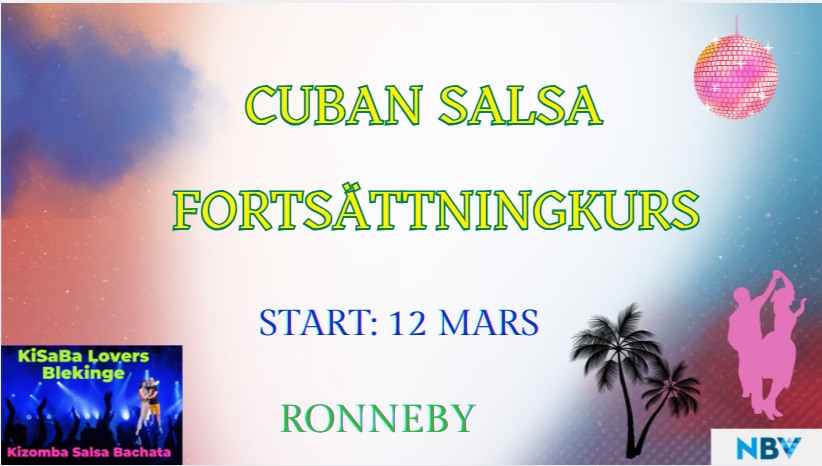 Salsa: Forts&auml;ttningskurs i Ronneby