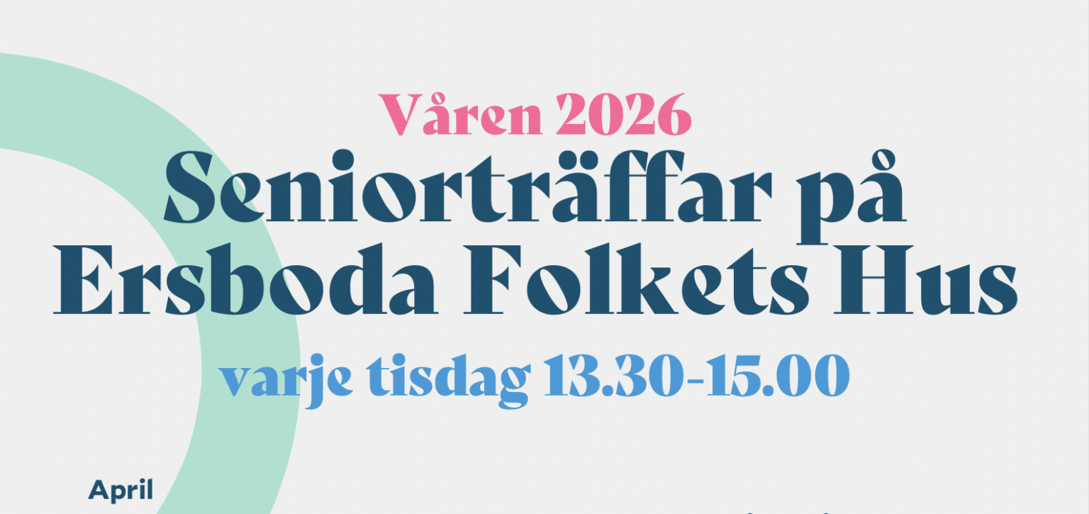 Seniortr&auml;ffar p&aring; Ersboda Folkets Hus varje tisdag