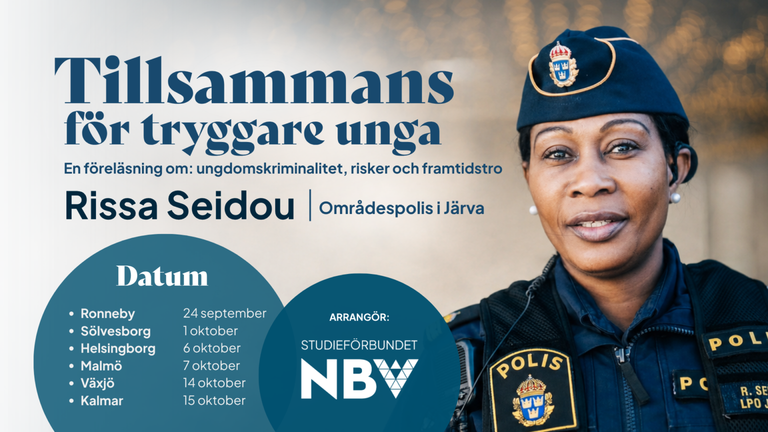 F&ouml;rel&auml;sningar med RISSA SEIDOU | omr&aring;despolis i J&auml;rva