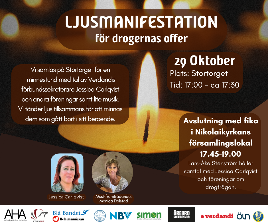 Ljusmanifestation f&ouml;r drogernas offer